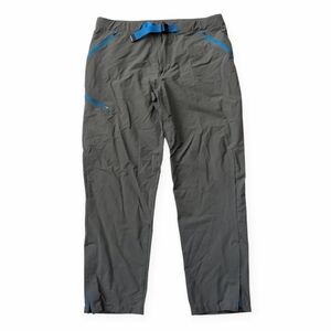 Patagonia Forge pants Gray Blue Causey Pike Pants Belted Waist Zip Pockets Sz 38